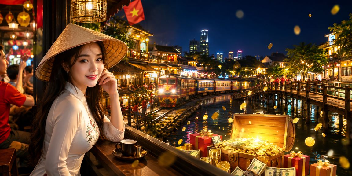 Người phụ nữ đội nón lá tại Hà Nội trải nghiệm nền tảng cá cược 256a trên điện thoại