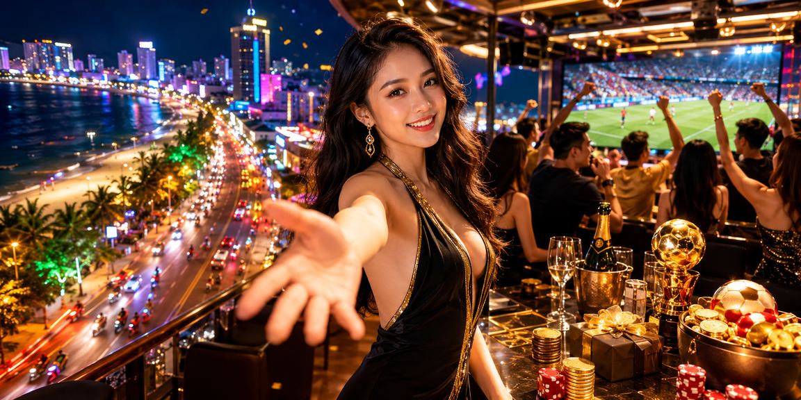Người dùng đăng nhập tài khoản casino giải trí tại bãi biển Nha Trang trên điện thoại